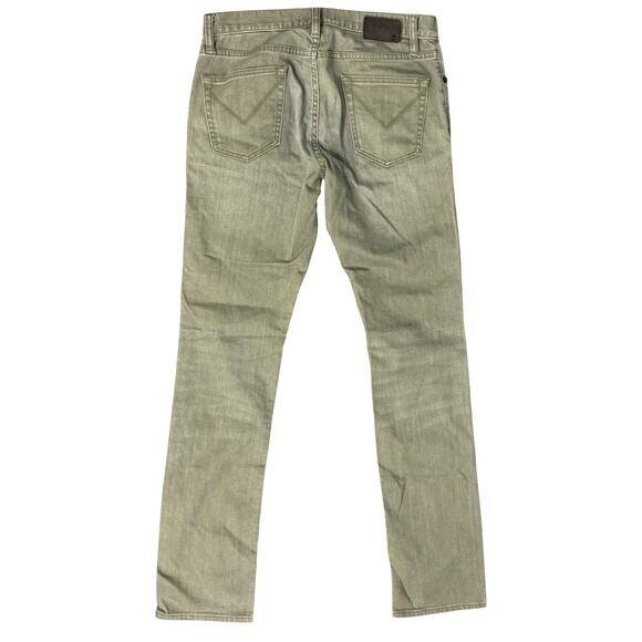 John Varvatos Olive Green Brown Slim Fit Men’s Denim Zip Fly Jeans Pants size 29 - Picture 2 of 9